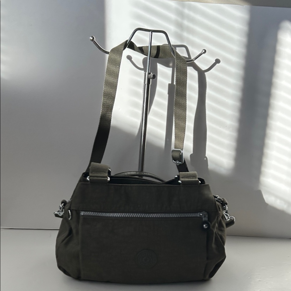Kipling Olive Green Crossbody Bag Boho Rare Colour Sorry No Monkey!
